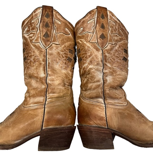 J.B. Dillon Reserve Distressed Leather Western Boots, Sz 7.5 - Picture 9 of 16